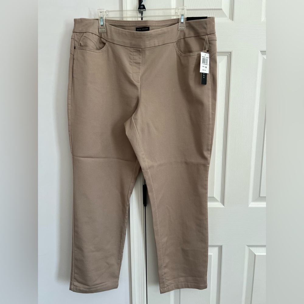 Tan Napa Valley comfort waist pants 18